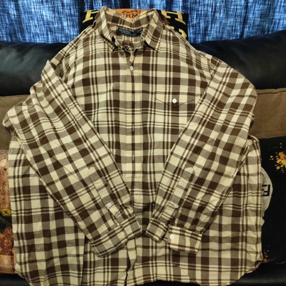 RALPH LAUREN POLO PLAID BUTTON DOWN SHIRT. [E.U.C.] - Picture 2 of 8